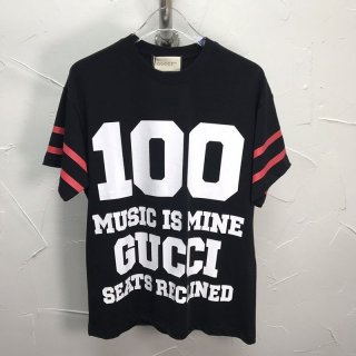 春もの新作100周年記念★グッチ★Tシャツ 本物 コットン クルーネック ストライプ gur59948