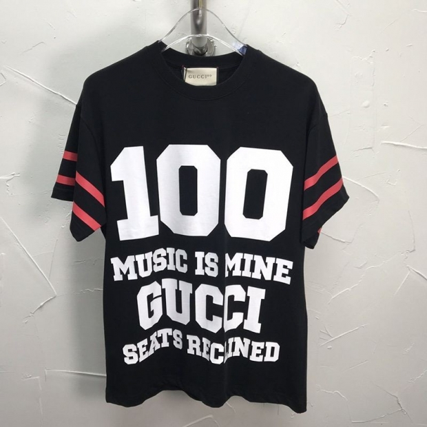 春もの新作100周年記念★グッチ★Tシャツ 本物 コットン クルーネック ストライプ gur59948