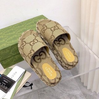 超話題!【グッチ】オリジナル GG 厚底スライドサンダル 本物 gug53175
