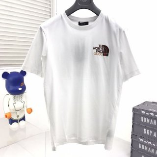 稀少 グッチ x ノースフェイス 本物 コラボ 半袖Tシャツ gux97217