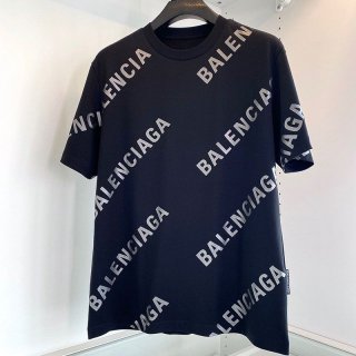 最安値挑戦 バレンシアガ●ALLOVER SPORTY LOGO フィット 本物 Tシャツ bac98825