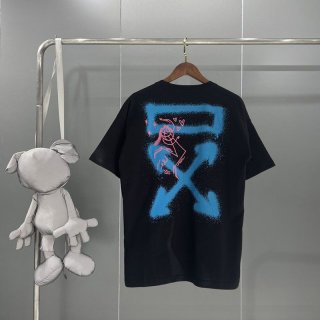 超話題!オフホワイト グラフィティ アローロゴTシャツ 本物 ofc45272