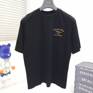 希少色クリスチャンディオール アトリエTシャツ 本物 ブラック dew62329