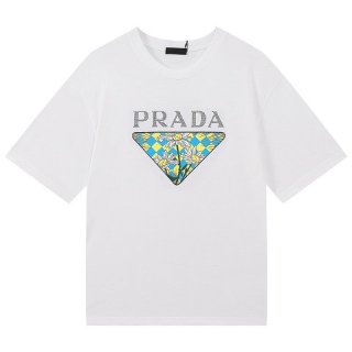 定番プラダ ロゴ コットンTシャツ 本物 pub13693
