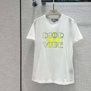 最安値挑戦ディオール VIBE Tシャツ 本物 コットンジャージー & リネン dei13685