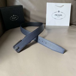大人気!!新色 プラダ リバーシブル ベルト 本物 4.0cm puw32025