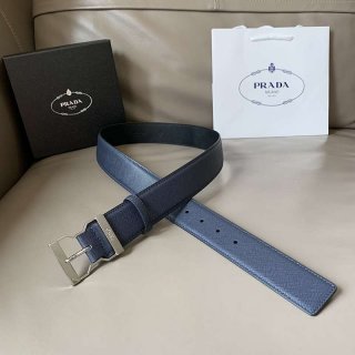 稀少 21AW！プラダ リバーシブル ベルト 本物 4.0cm pux23106