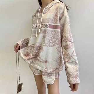1個買うと1個無料☆ディオール 本物 CHEZ MOI スウェットシャツ 上下セット deq59835