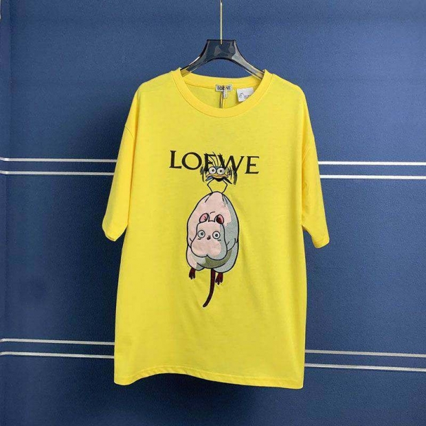 最安値挑戦ロエベ×ジブリ 本物 ハエドリ クルーネックTシャツ lot32147