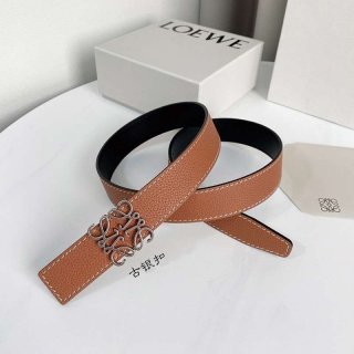 超話題!【ロエベ】カーフレザー アナグラムバックルリバーシブルベルト 本物 lom37507