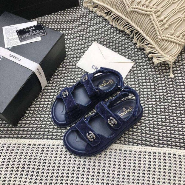 定番シャネル ニット サンダル 本物 shk31857