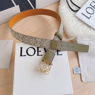 お洒落に【ロエベ】ブレイデッドアナグラムベルト 本物 4.0cm loa79783