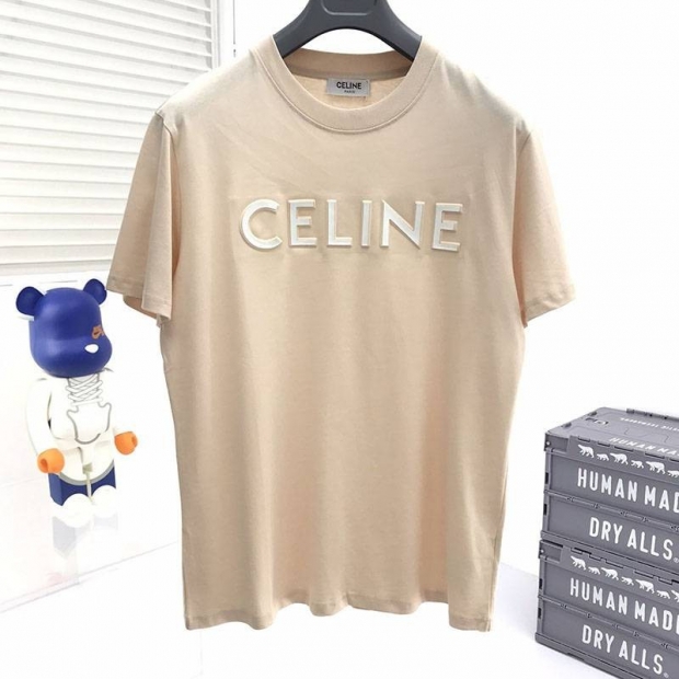 入手困難セリーヌ ルーズ Tシャツ 本物 コットン ベージュ Cei46378