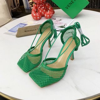 稀少ボッテガ ヴェネタ ストレッチ サンダル 本物 9cm ラムスキン bom63564