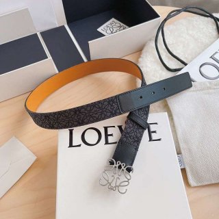 定番人気【ロエベ】ブレイデッドアナグラムベルト 本物 4.0cm loc10719