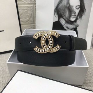 希少色シャネル 本物 カーフスキン ベルト 30mm メタル & レジン shc34556