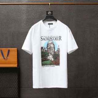一目惚れバレンシアガ クルーネック Tシャツ 本物 SACRE COEUR ホワイト baz66910