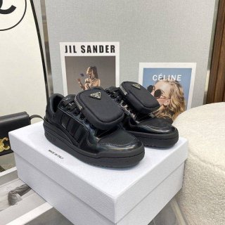 目を惹くカラーブラック×アディダス 本物 コラボロートップスニーカー Re-Nylon ロゴ pun56225