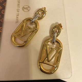 ◆希少◆ルイヴィトン ピアス 本物 ドレス パーティー に ゴールド シルバー M00603