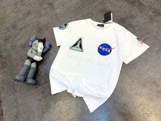 送料込バレンシアガ × NASA 本物 スペース ロゴ Tシャツ ホワイト bah41099