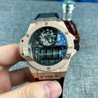 超希少！ウブロ 本物 ビッグバン MP-11 14 デイ パワーリザーブ サファイア 限定200本 hul02388