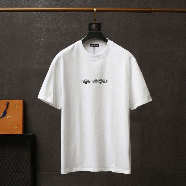 希少色バレンシアガ 本物 メールボックスモノグラムプリント Tシャツ ホワイト bax56388