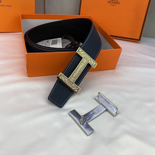 超希少！エルメス ベルト 本物 バックル Hギヨシェ リバーシブル コピー 38mm 2色 ere47469