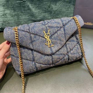 大人気！サンローラン ルル パファー ミディアム バッグ キルティング 本物 San54543