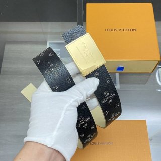 【日本未発売】ルイヴィトン 本物 サンチュールミリタリー 35MM リバーシブルベルト vux45380
