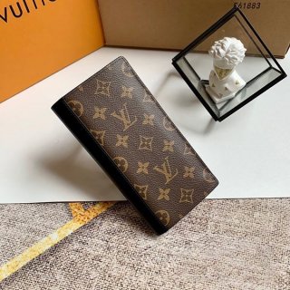 定番 【ルイヴィトン 財布 本物】モノグラム ポルトフォイユブラザ カードケース M69410