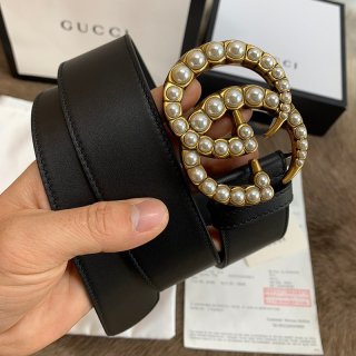 定番グッチ ベルト 本物 GGマーモント カジュアルベルト 40mm guy93083