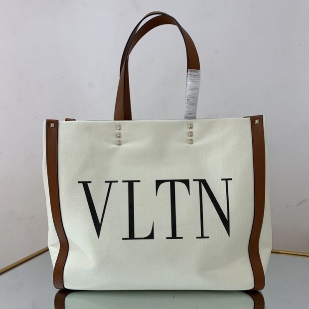 入手困難ヴァレンティノ トートバッグ 本物 ショッピングバッグ NEON VLTN キャンバス ミディアム Vui76345