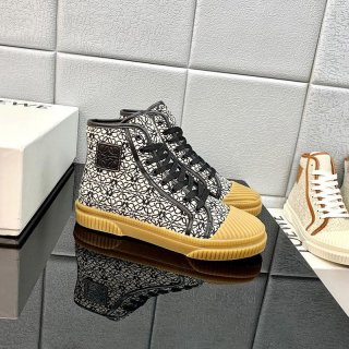 ★ロエベ 本物★アナグラム ハイトップスニーカー キャンバス loo16437