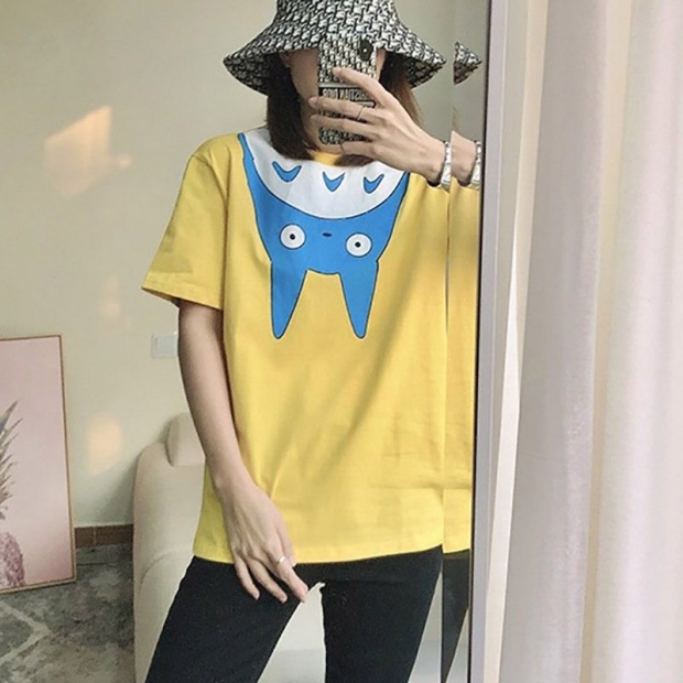 世界中で大人気可愛い ロエベ トトロ tシャツ 本物 コラボ コットン los38605