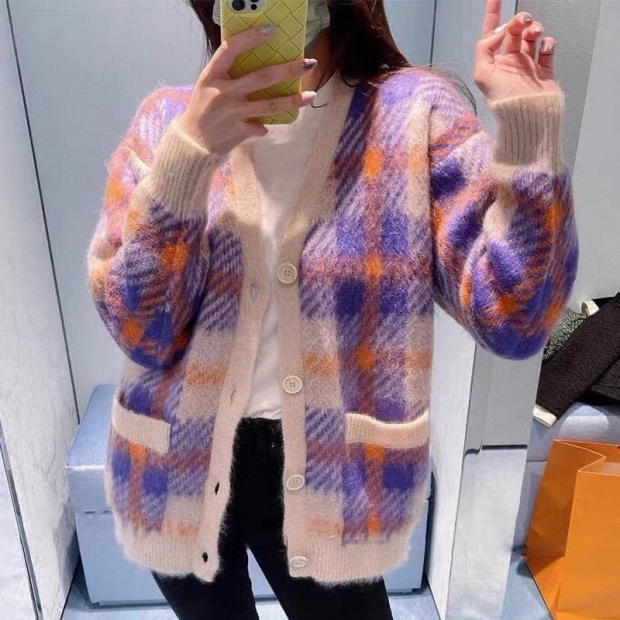 【日本未発売】☆ミュウミュウ セーター 本物☆ オーバーサイズロゴモヘアセーター myn82234