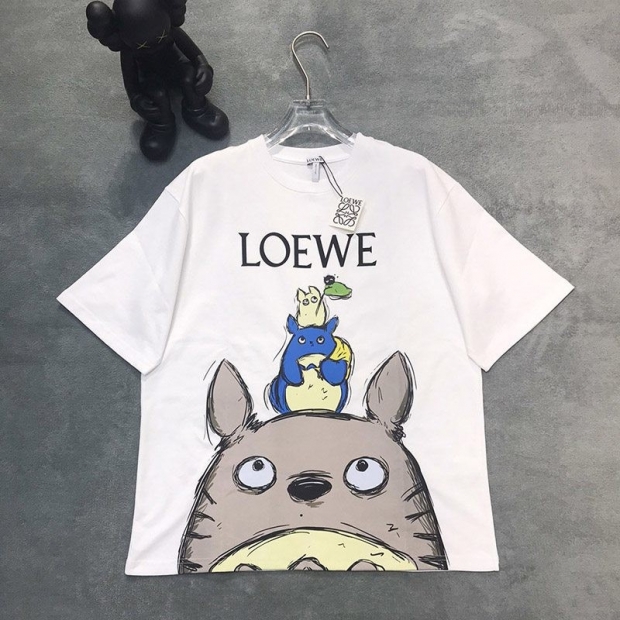 大人気！可愛い ロエベ トトロ tシャツ 本物 コラボ コットン loo38422