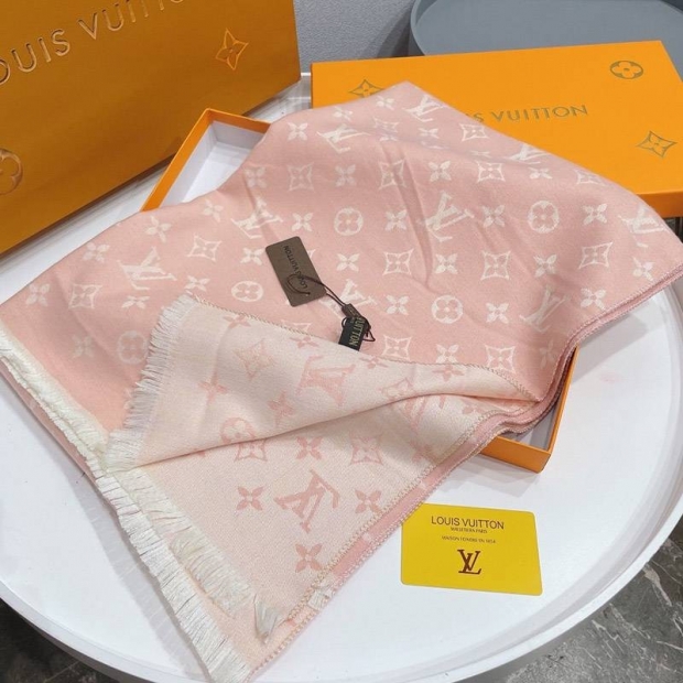 お洒落にルイヴィトン カシミヤシルクマフラー 本物 vuq36179