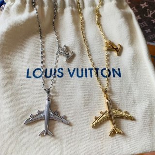 春もの新作ルイヴィトン LVプレーン 本物 ネックレス 飛行機 シルバー ネックレス MP3157