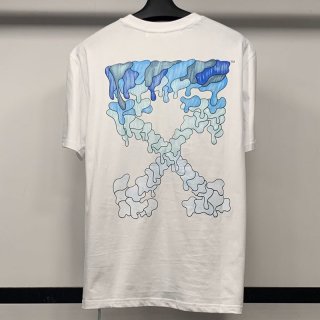 完売必至 OFF WHITE Tシャツ 本物 スプレー カラバッジョ スリムフィット off48995