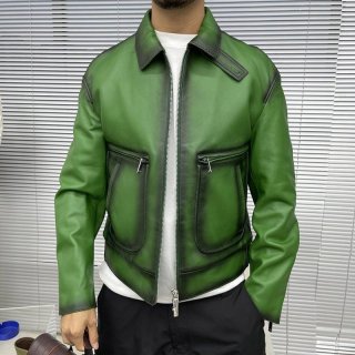 21-22AW ベルルッティ パティーヌ レザー ブルゾン 本物 bes28800