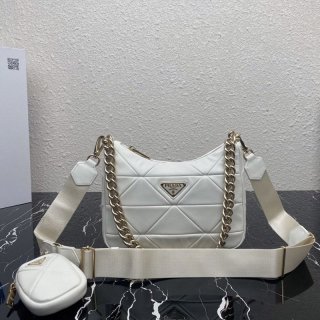 大人気!!新色プラダ 本物トライアングルロゴ付き シープファー ショルダーバッグ pur05387