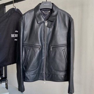 可愛い ベルルッティ 本物 パティーヌ レザー ブルゾン bew72183