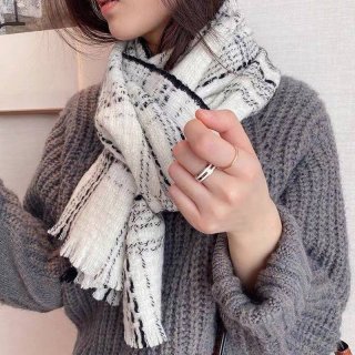 超人気 シャネル ウール 本物チェック スカーフストール shz56627