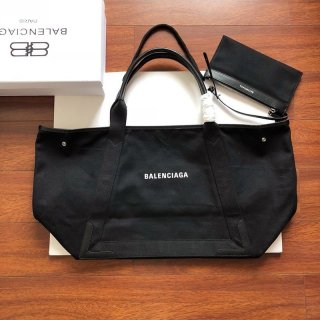 世界中で大人気バレンシアガ ネイビーカバ 本物 M マザーズバッグにも ブラック/ブラック bah05719