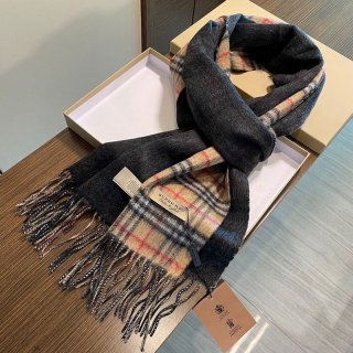 21-22AWバーバリー リバーシブル チェック カシミアスカーフ 本物 Bad39870
