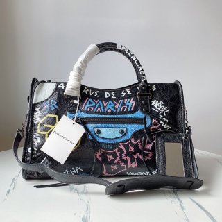 【日本未発売】バレンシアガ シティM ハンドバッグ 本物 グラフィティ クラシック baa93992