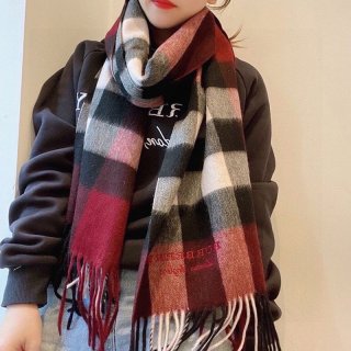 春もの新作バーバリー クラシック カシミヤ チェック マフラー 本物 Bas52574