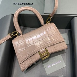 秋冬新作バレンシアガ クロコダイル型押し*HOURGLASS 本物 ハンドルバッグ bar82354