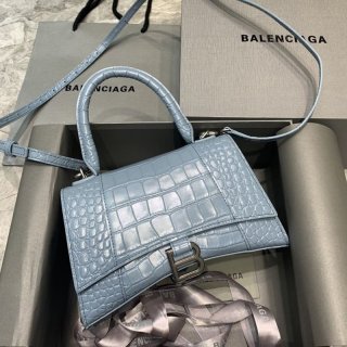 日本未入荷バレンシアガ クロコダイル型押し*HOURGLASS 本物 ハンドルバッグ bax53445