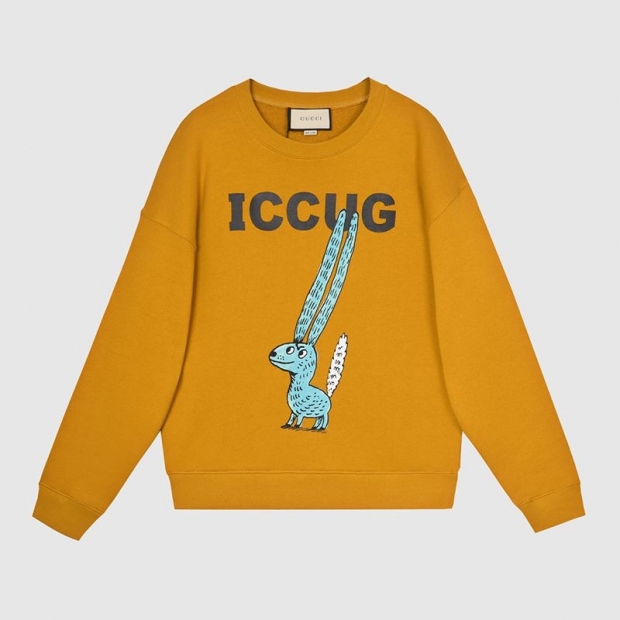 【日本未発売】グッチ 本物フレイヤ ハルタス “ICCUG” アニマルプリント パーカー gul33720